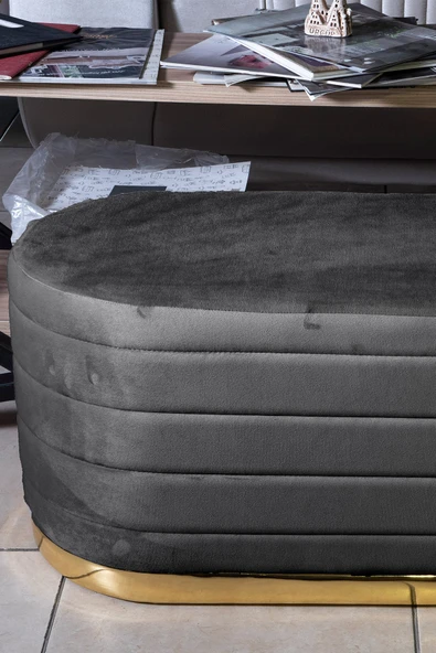 Lungo Long Line Gold Puf - Resim 10