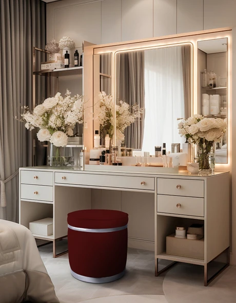 Zerafet Silver Luxery Puf - Resim 9