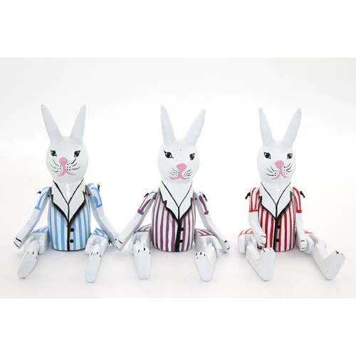 Ahşap Sallanan Tavşan Figürü ürün görseli