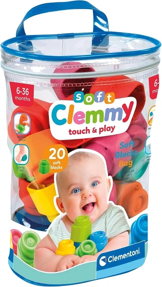 Clementoni Soft Clemmy Yumuşak Blok Çantası 20 Parça