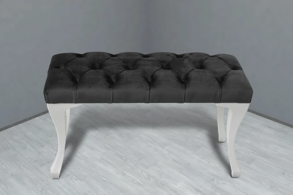 Gazzini Classic Chester Model Kapitoneli Puf, Beyaz - Resim 7