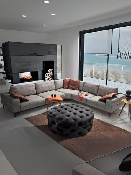 Gazzini Classic Orta Puf, Yuvarlak ürün görseli