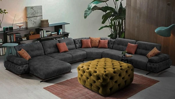 Gazzini Classic Orta Puf, Kare - Resim 7