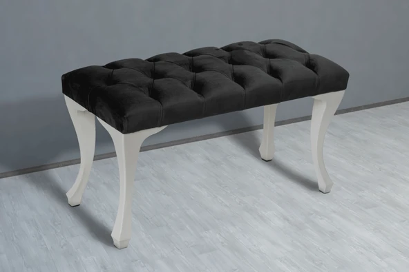 Gazzini Classic Chester Model Kapitoneli Puf, Beyaz - Resim 8