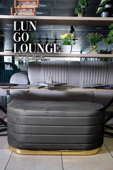 Lungo Long Line Gold Puf - Resim 7