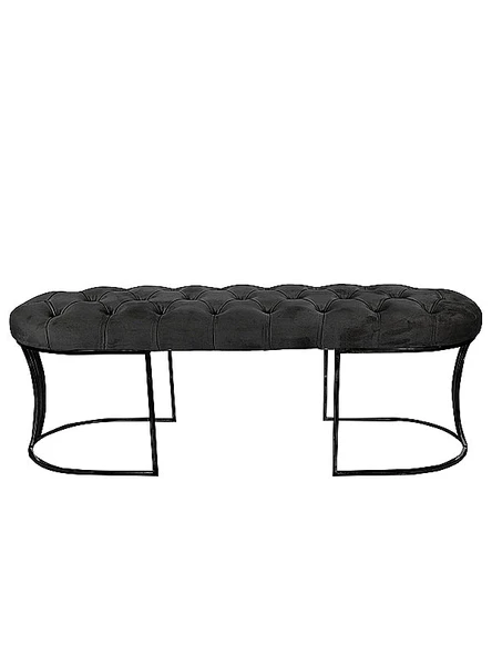 Viego Siyah Bench Puf - Resim 9