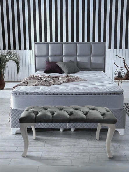 Gazzini Classic Chester Model Kapitoneli Puf, Beyaz ürün görseli