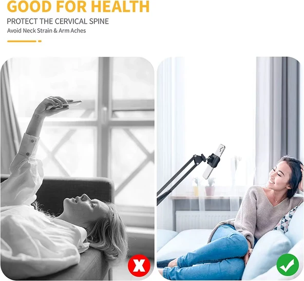 Telefon Tripodu 360 Derece Ayarlanabilir Masaüstü Süspansiyonlu Üst Çekim Youtuber Yayıncı StandI - 3