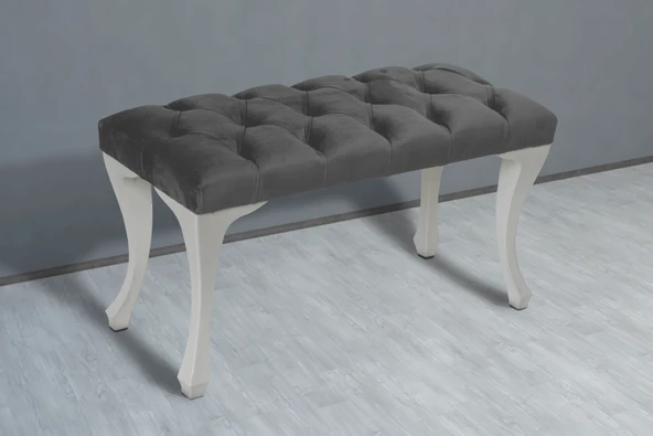 Gazzini Classic Chester Model Kapitoneli Puf, Beyaz - Resim 3