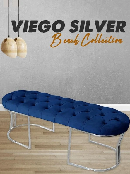 Viego Silver Bench Puf - Resim 12