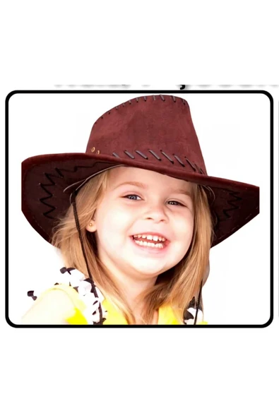 MİCOKRTSYE kovboy şapka süet çocuk ürün görseli
