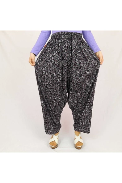 KG TEKSTİL Yukardan Ağlı Yöresel Menekşe Şalvar - Resim 3