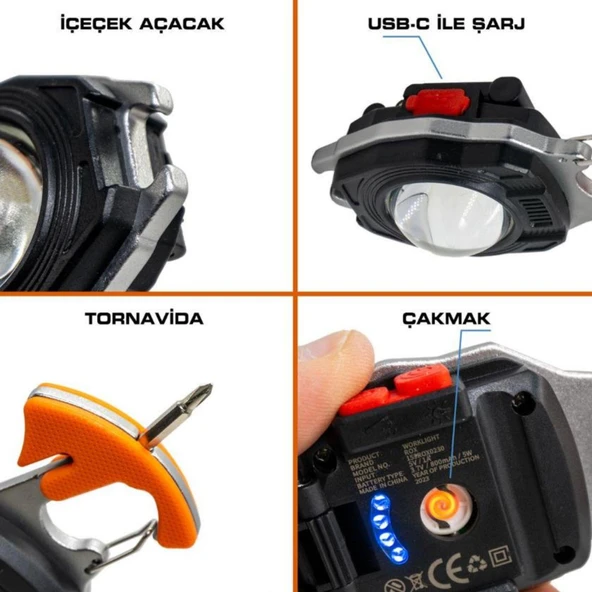 ROX OUTDOOR SARJLI LED FENER 500 LMS - 2