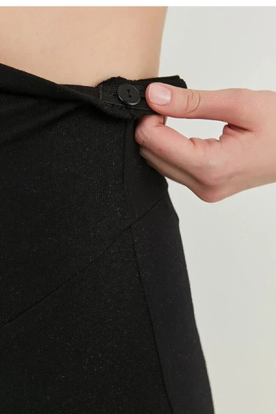 KAVAKLIDERE GİYİM Siyah Ayarlanabilir Bel Hamile Taytı - Resim 2