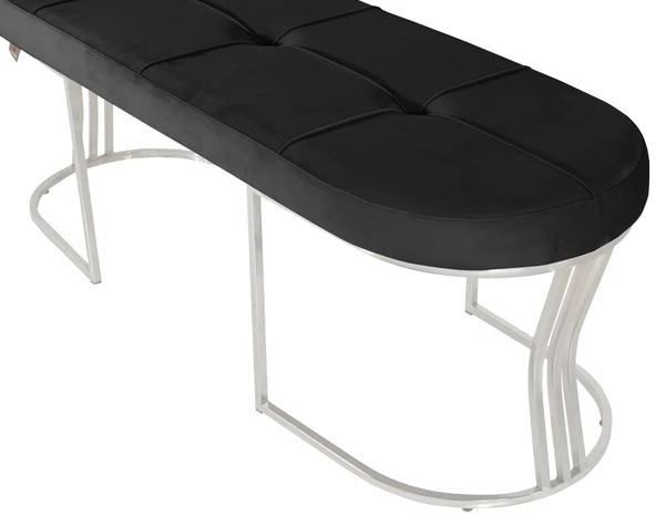 Viego Silver Exclusive Bench Puf - Resim 4