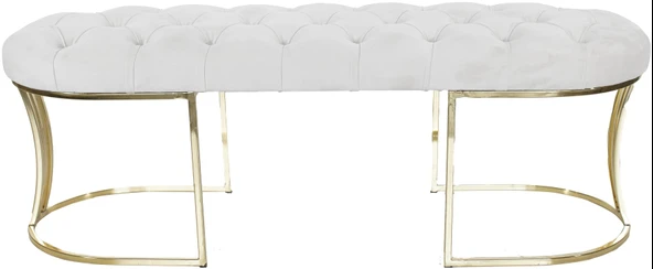 Viego Gold Bench Puf - Resim 9