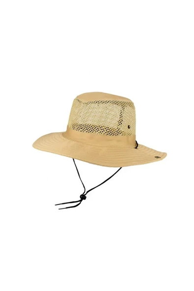 layfhex Yazlık Katlanabilir Bağlamalı Fileli Balıkçı Avcı Safari Fötr Fötür Şapka Krem ürün görseli