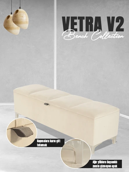 Vetra V2 Sandıklı Bench Puf - Resim 7