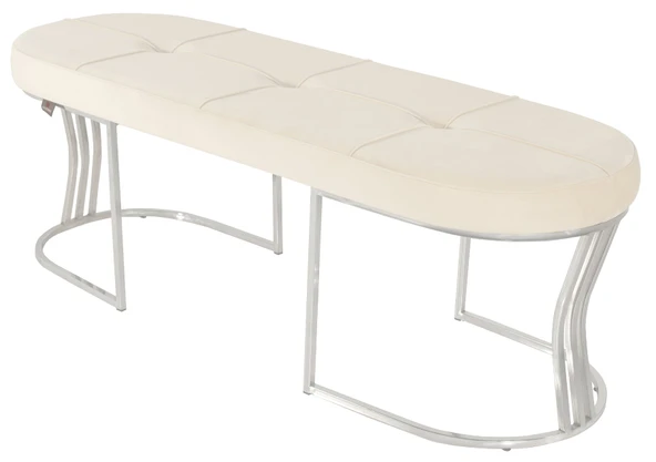Viego Silver Exclusive Bench Puf - Resim 8