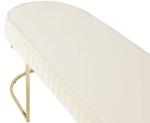 Viego Gold Striped Bench Puf - Resim 11