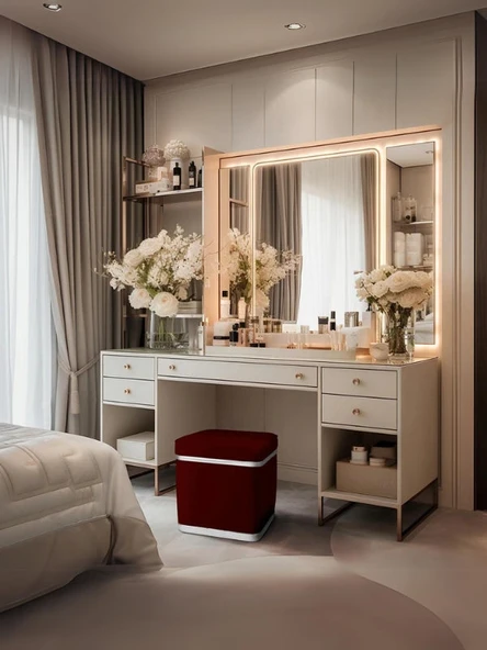 Zengo Silver Twin Line Puf, Kare ürün görseli