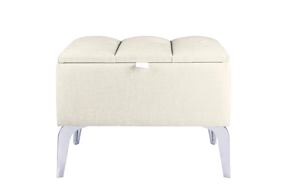 Vetra Mini Silver Royal Sandıklı Dekoratif Puf - Resim 6