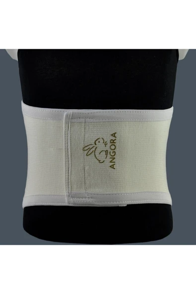 Lavinya Unisex Krem Angora Yünü Cırtlı Bel Korse - 1