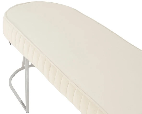 Viego Silver Striped Bench Puf - Resim 8