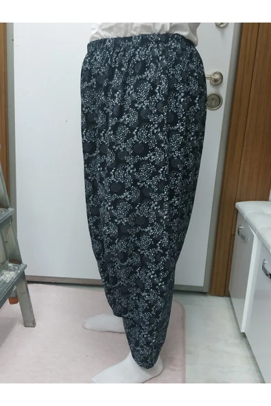 Lavinya Çiçekli Yöresel Menekşe Aşağıdan Ağlı Battal Şalvar - 3