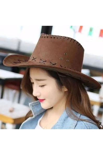 REVA Unisex Süet Kovboy Şapka ürün görseli