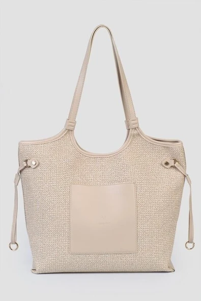 Jacquline Bej Kadın El ve Omuz Çantası M611 ürün görseli