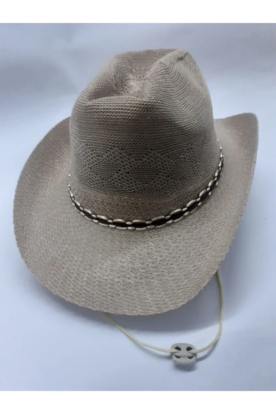 Kardelen Butik Denizli Batı Western Hasır Şapka ( Unisex ) ( Kahve ) - 2