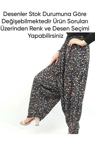 ÖZÖZKANLAR Çiçekli Yöresel Jarse Yukarıdan Ağlı Şalvar - Resim 2