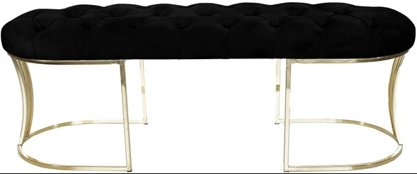 Viego Gold Bench Puf - Resim 3