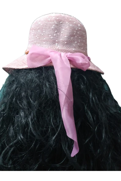 REVA Geniş Kenarlı Hasır Plaj Şapkası - Resim 3