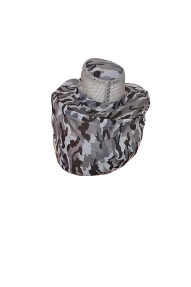 morstore KAMUFLAJ FİLELİ ENSE KORUMALI FÖTR ŞAPKA - Resim 2