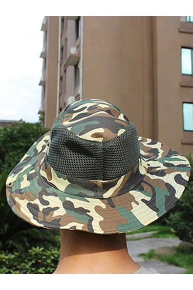 Kardelen Butik Denizli Sniper Camouflage Şapka ( 56-58 Cm ) ( Kahve ) - 1