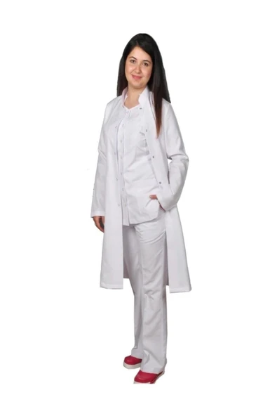 Lavinya Tesettür Boy Uzun Doktor Öğretmen Önlüğü - 1