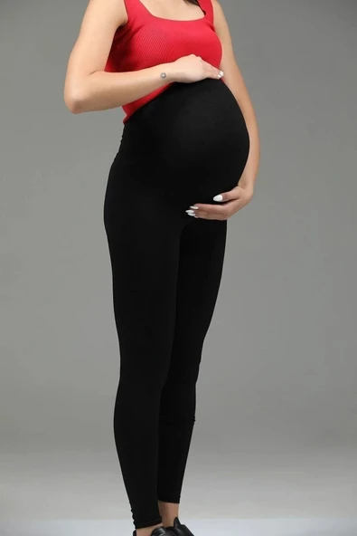 KAVAKLIDERE GİYİM Siyah Ayarlanabilir Bel Hamile Taytı ürün görseli