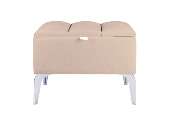 Vetra Mini Silver Royal Sandıklı Dekoratif Puf - Resim 2