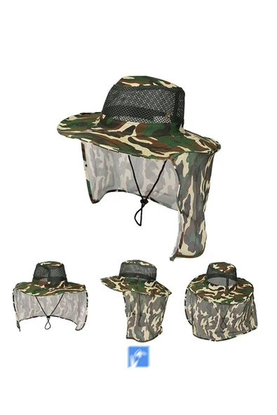 Kardelen Butik Denizli Rüzgar Geçirmez Kamuflaj Dağcı Şapka   ( 56-58 cm ) ürün görseli