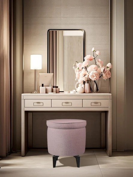 Rio Retro Ayaklı Sandıklı Silindir Dekoratif Puf ürün görseli