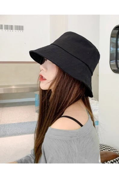 Kardelen Butik Denizli Katlanabilir Sokak Şapkası ( Siyah ) - Resim 3