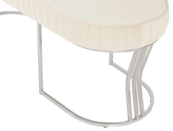 Viego Silver Striped Bench Puf - Resim 9