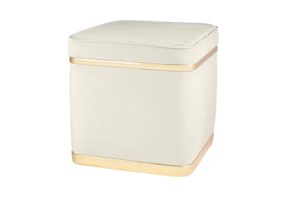 Zengo Gold Twin Line Puf, Kare - Resim 2