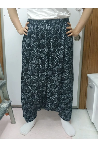 Lavinya Çiçekli Yöresel Menekşe Aşağıdan Ağlı Battal Şalvar - 2