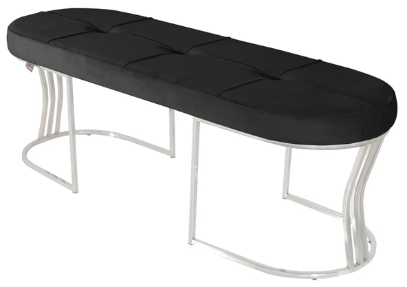 Viego Silver Exclusive Bench Puf - Resim 2
