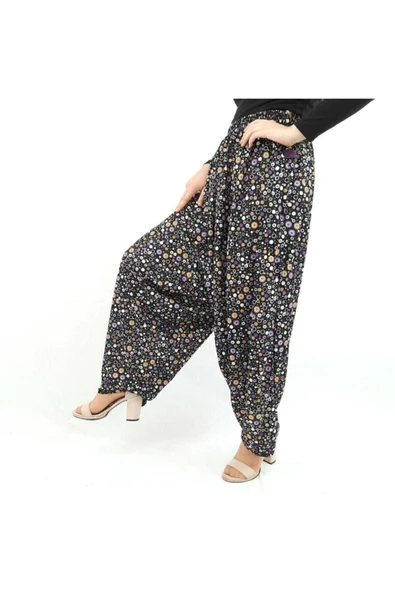 ÖZÖZKANLAR Çiçekli Yöresel Jarse Yukarıdan Ağlı Şalvar ürün görseli