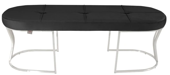 Viego Silver Exclusive Bench Puf - Resim 3