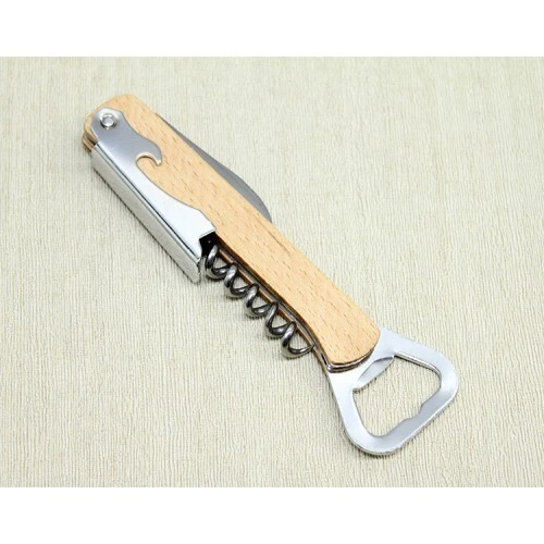 Ahşap Paslanmaz Çelik Tirbuşon Açacak ürün görseli